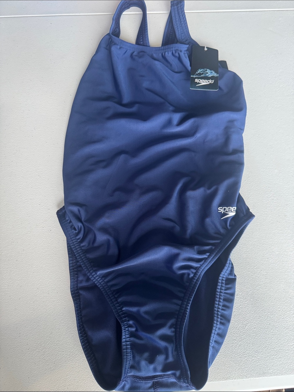 Speedo Navy Blue Solid One-Piece Swimsuit Team Navy Speedo Pro LT size 10/36